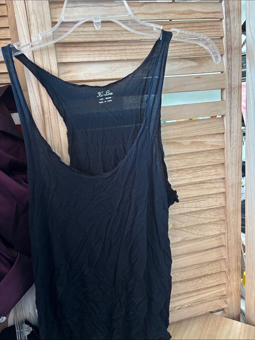 Black Women's Scoop Neck RACERBACK Tank Top Medium